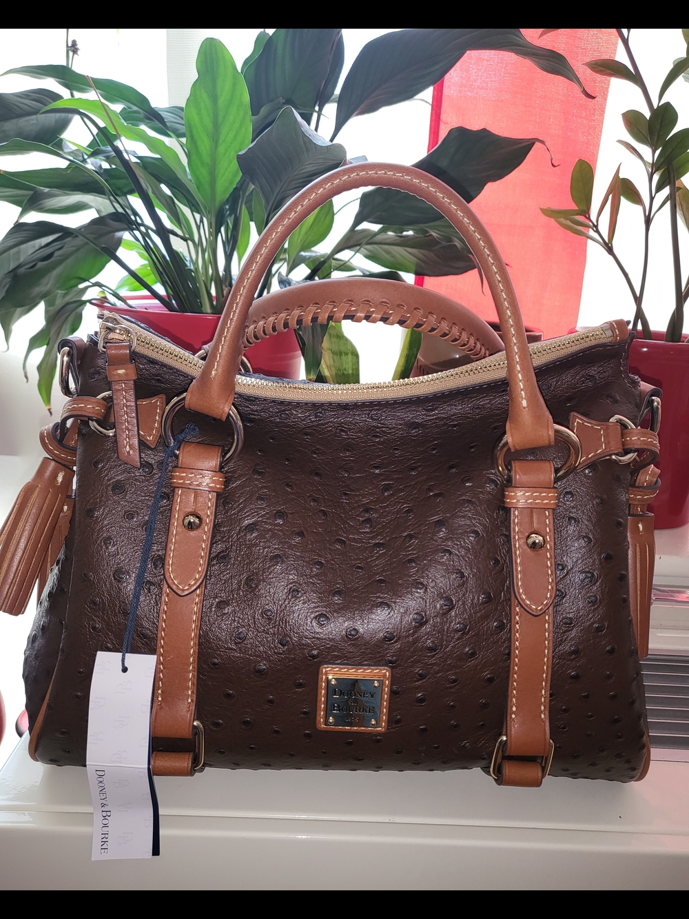 Dooney & Bourke Ostrich Satchel - NWT